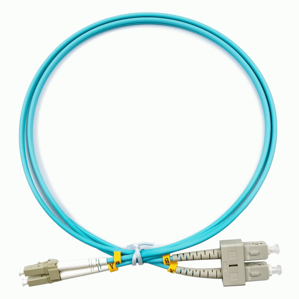 Оптический шнур SC-LC/UPC MM 50/125 OM3 duplex 1м в Краснодаре