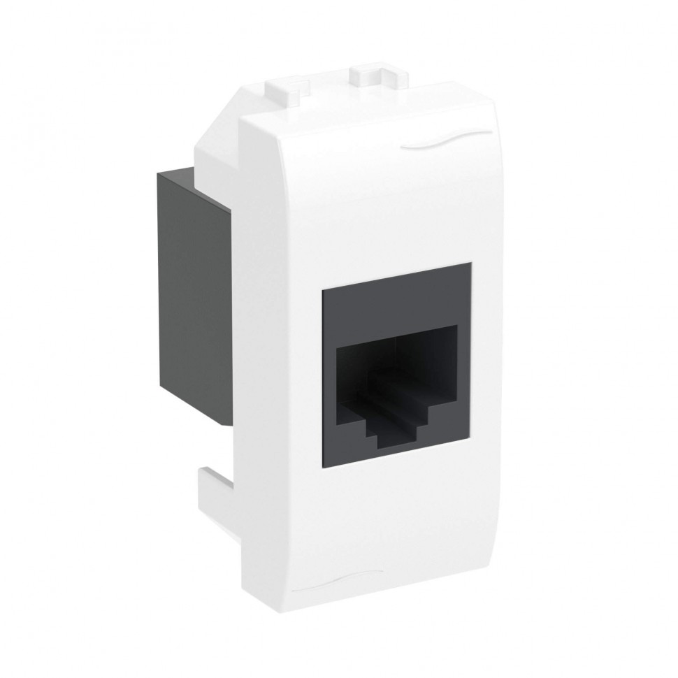 Компьютерная розетка RJ-45, кат.5E (разъем  AMP), белая, 1мод. в Краснодаре