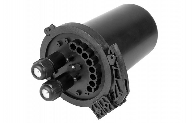 Муфта-кросс МКО-С7/CМ3-2/4SC-2SC-2SC/APC-2SC/APC-2ФТ16 (2 фитинга 16 мм) ССД в Краснодаре