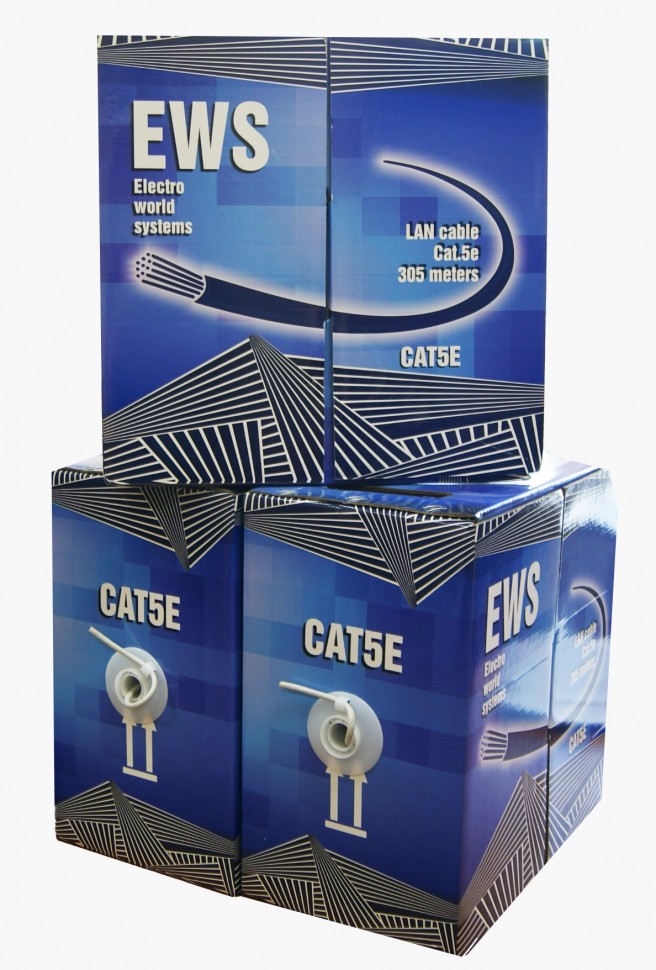 Кабель UTP4 CAT5e 24AWG 305м. ССА внутренний